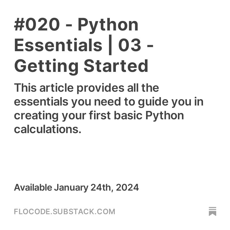 Python Essentials for Civil/Structural Engineers