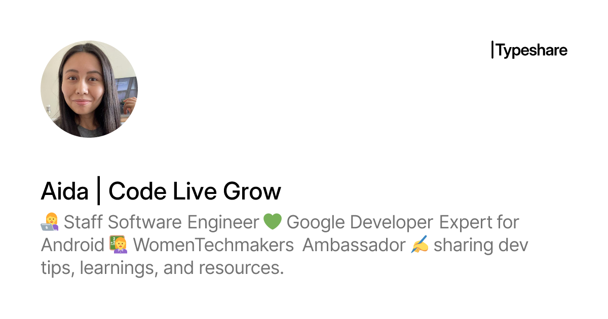Aida | Code Live Grow | Typeshare