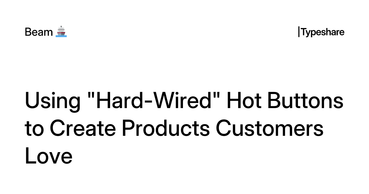 Hot Button Values Using