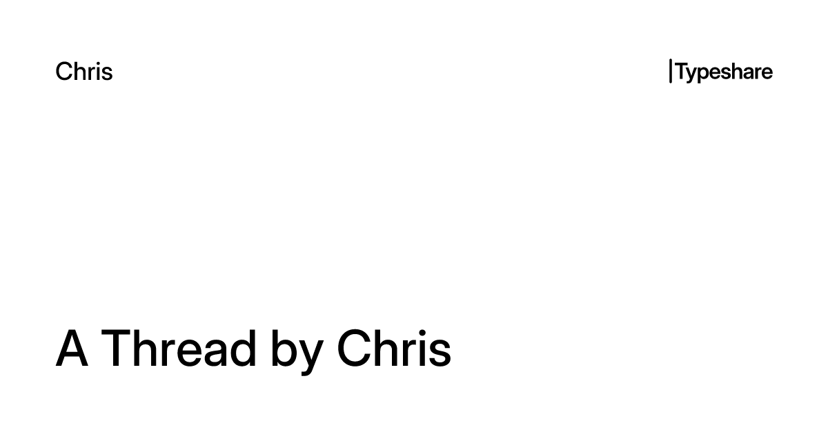 Chris Roppthreads A Thread by Chris