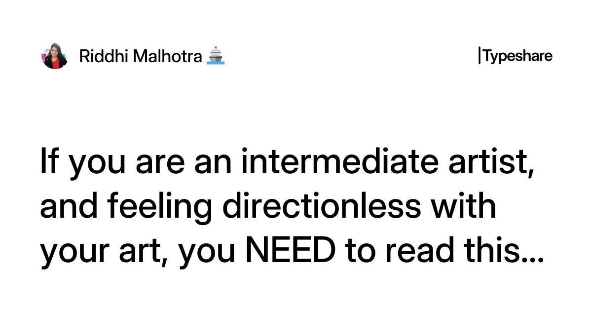 Feeling Directionless If you are an intermediate artist, and feeling directionless with your ...