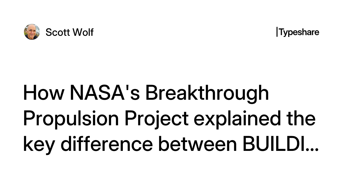 How NASA's Breakthrough Propulsion Project explained the key difference ...